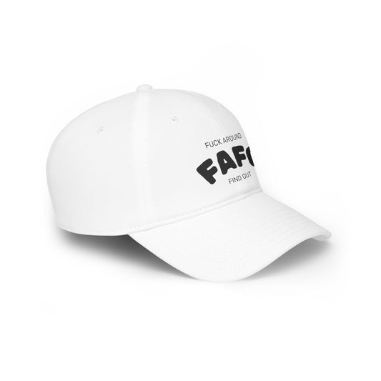 White FAFO Low Profile Baseball Cap
