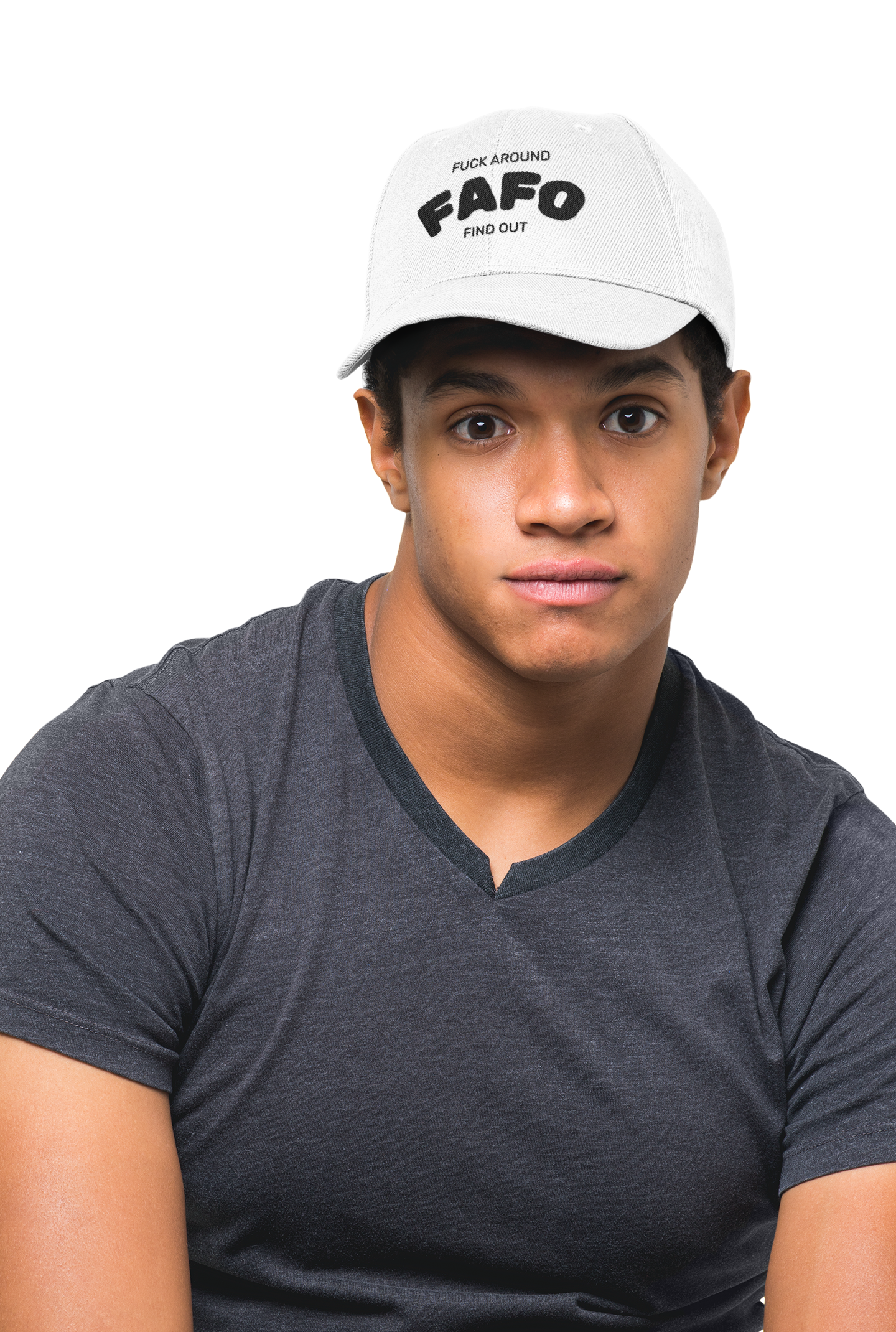 White FAFO Low Profile Baseball Cap