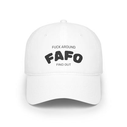 White FAFO Low Profile Baseball Cap